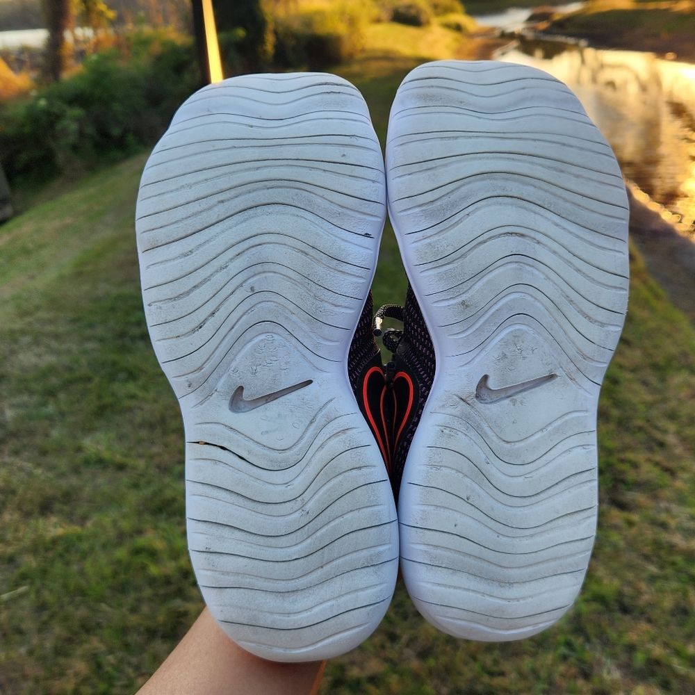 Nike Women's Flex Running Black Pink Knit Upper Sneakers Size 6.5 - Picture 9 of 13